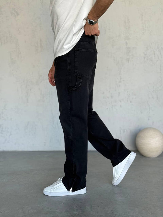 Men’s Black Carpenter Detail Denim Jeans – T-2884