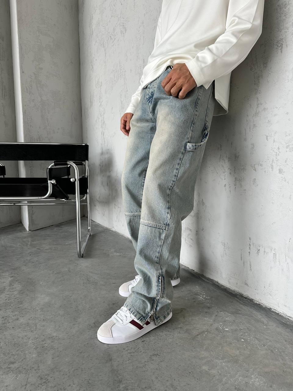 Men’s Brown Carpenter Detail Denim Jeans – T-2884