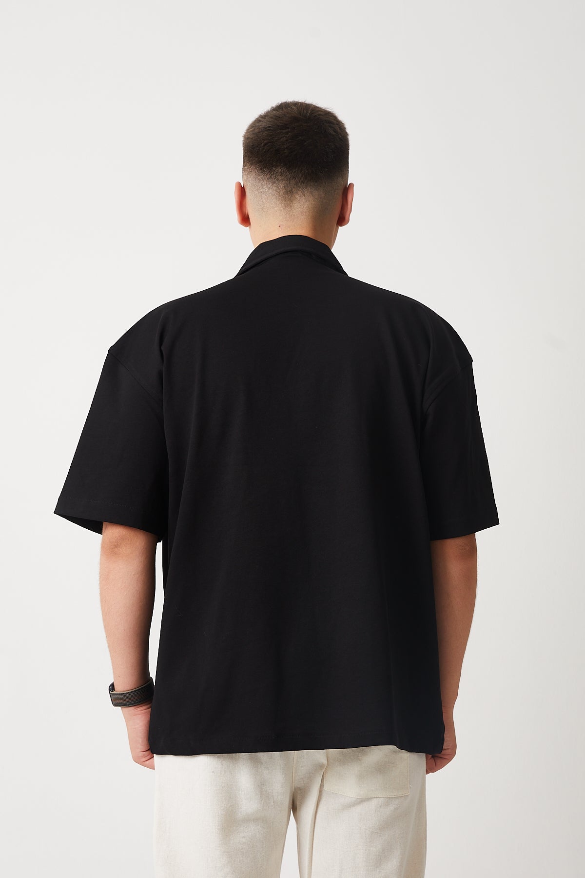 Camp Collar Embroidered Suprem Shirt R-6095