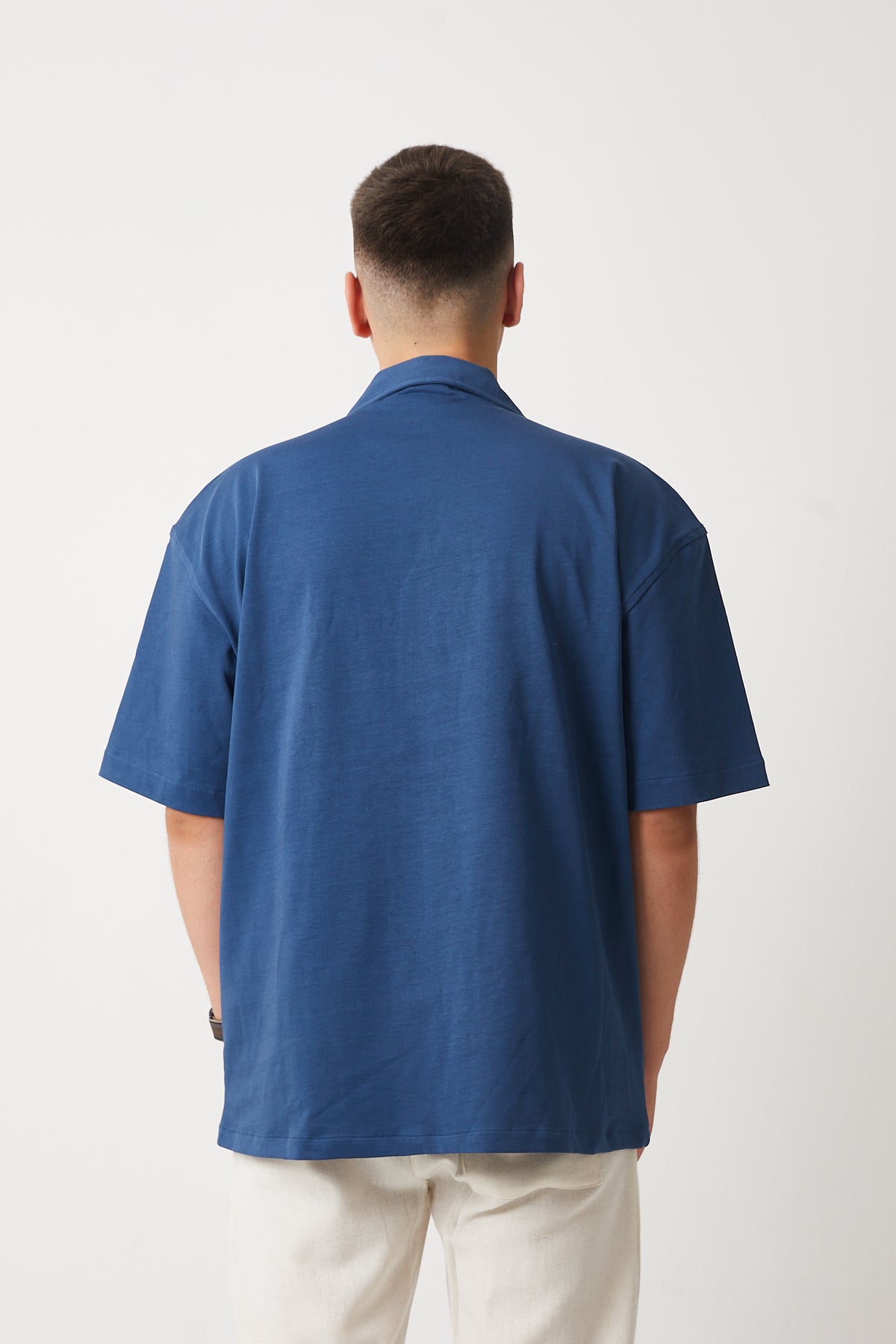 Camp Collar Embroidered Suprem Shirt R-6095