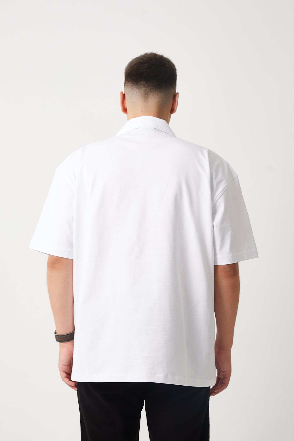 Camp Collar Embroidered Suprem Shirt R-6095