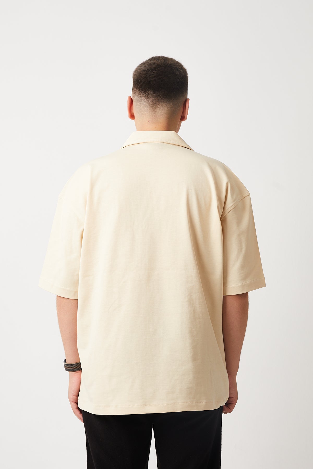 Camp Collar Embroidered Suprem Shirt R-6095