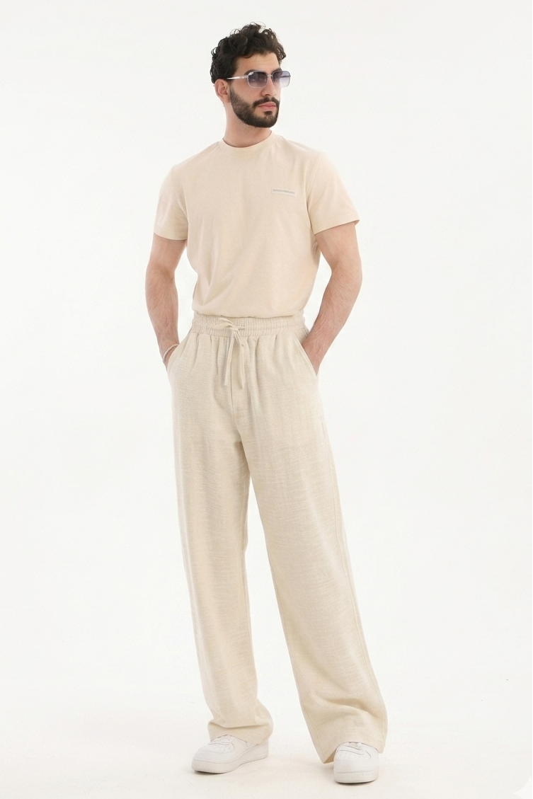 Linen Baggy Pants – X-1014 | 100% Cotton Relaxed Fit Summer Trousers