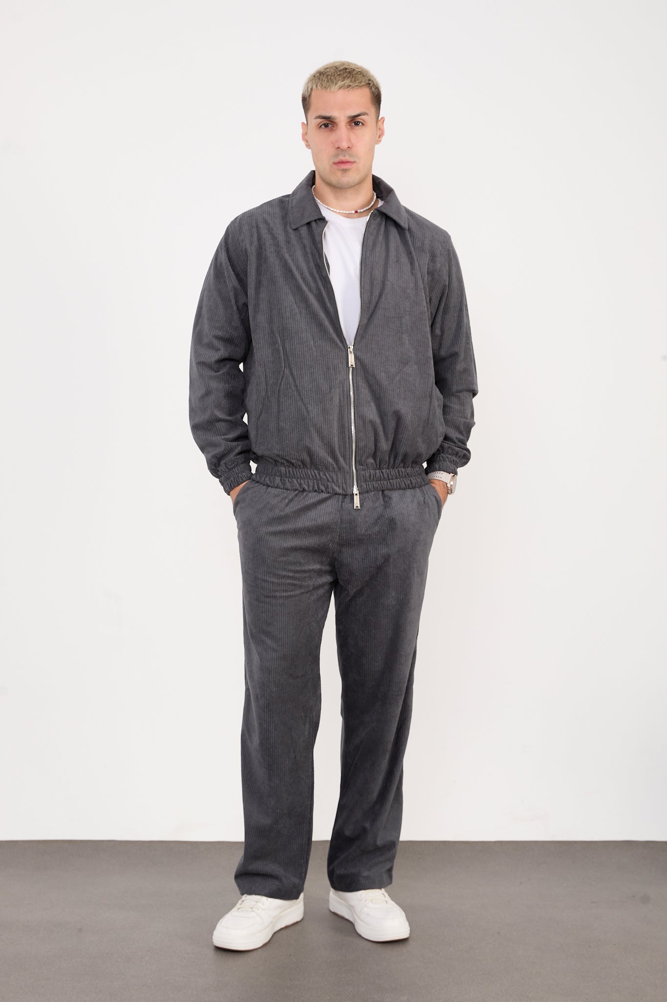 Men's Velour Set – Zip Jacket & Matching Pants – X-2037