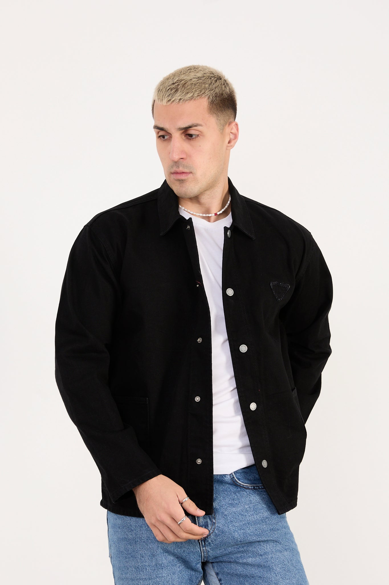 Men’s Denim Jacket – Button Closure, Casual Style X-2031