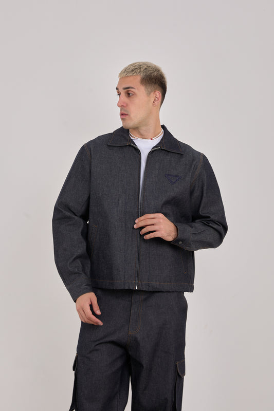 Men’s Embroidered Jacket – 100% Cotton, Streetwear Style X-2044