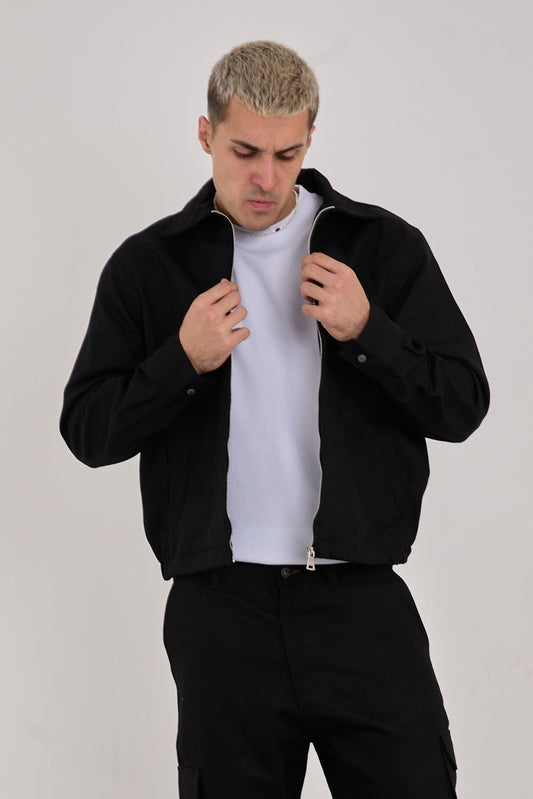 Men’s Embroidered Jacket – 100% Cotton, Streetwear Style X-2044