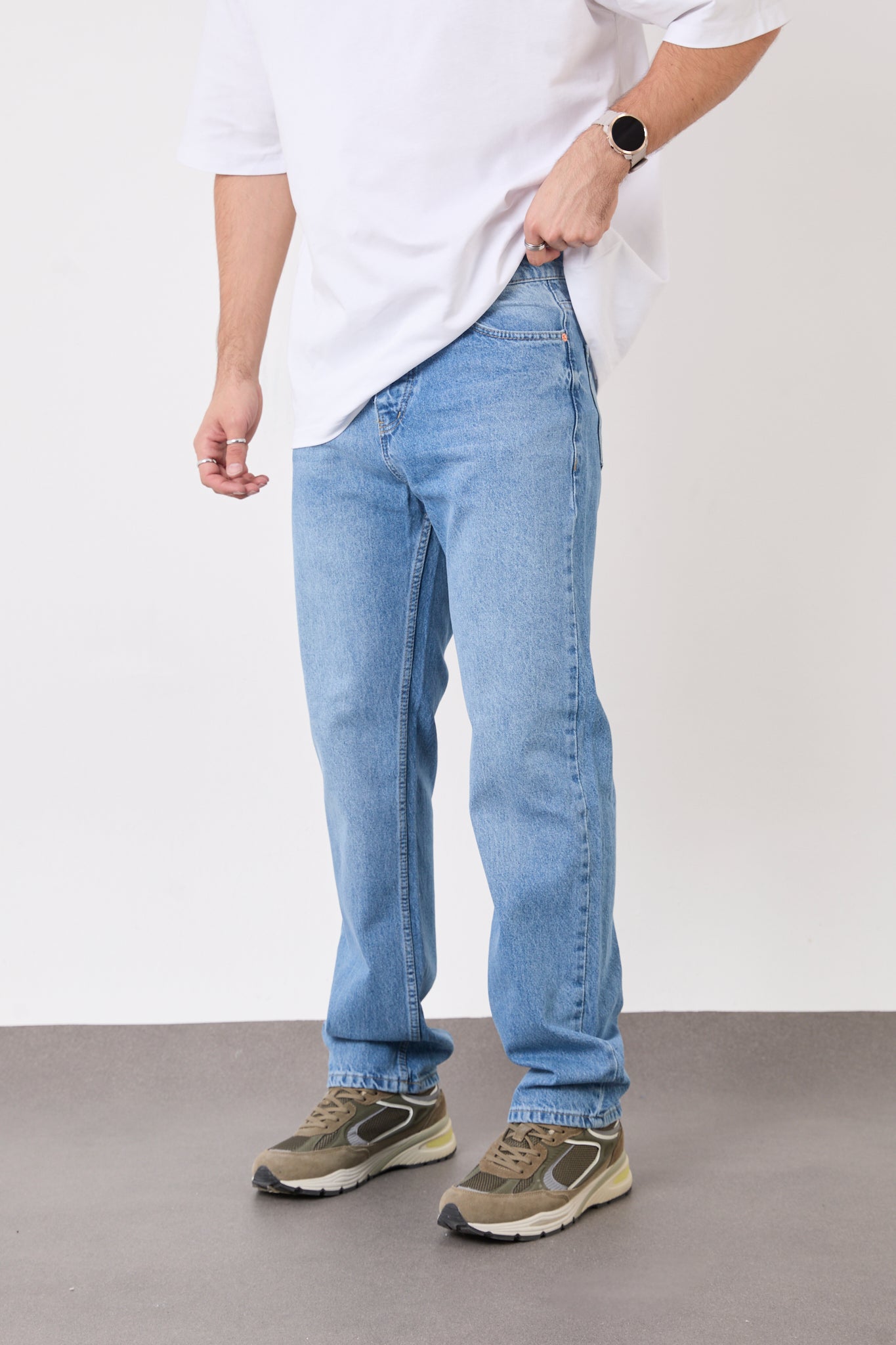 Men’s Light Blue Baggy Fit Jeans – T-2608