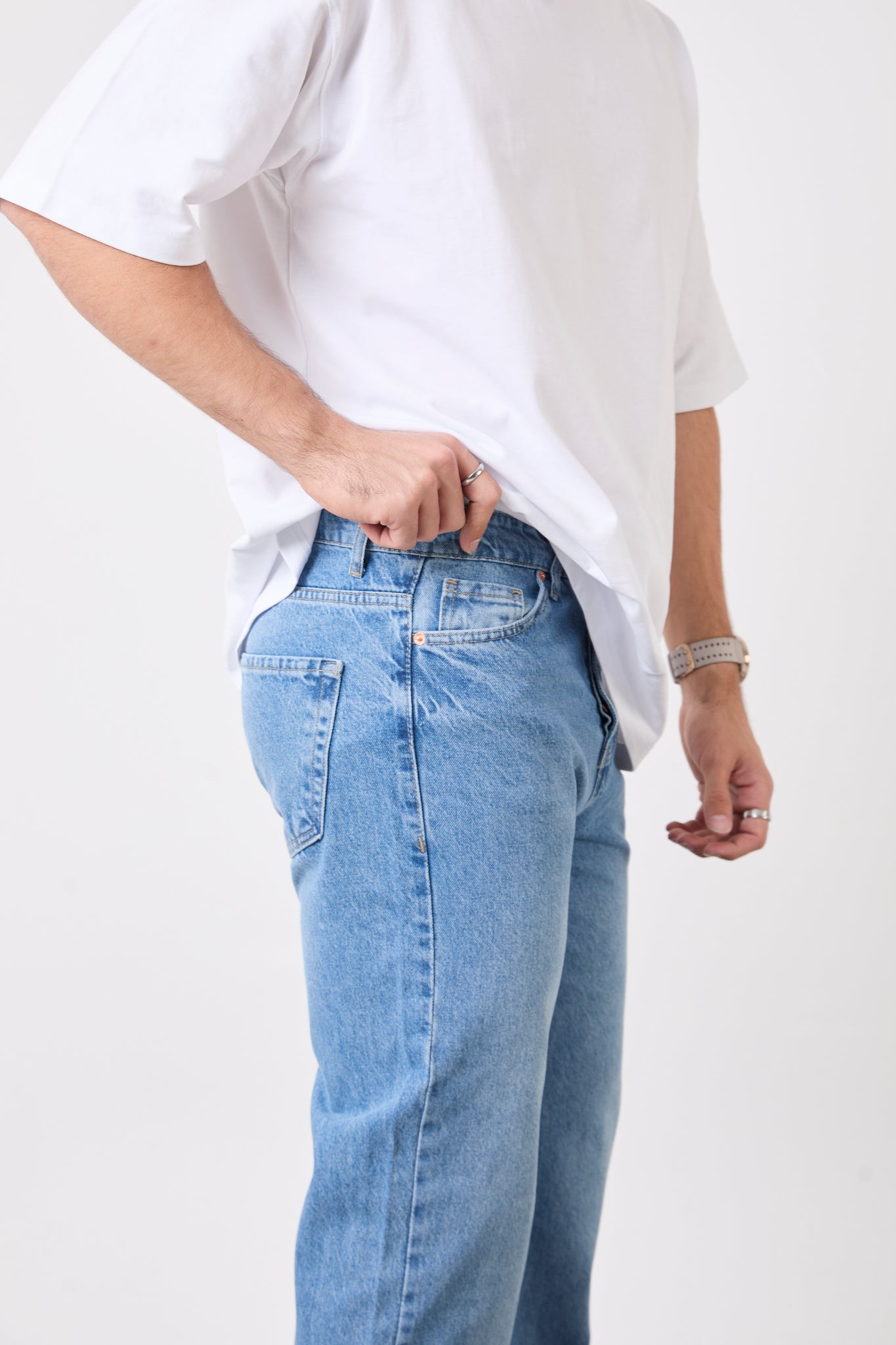 Men’s Light Blue Baggy Fit Jeans – T-2608