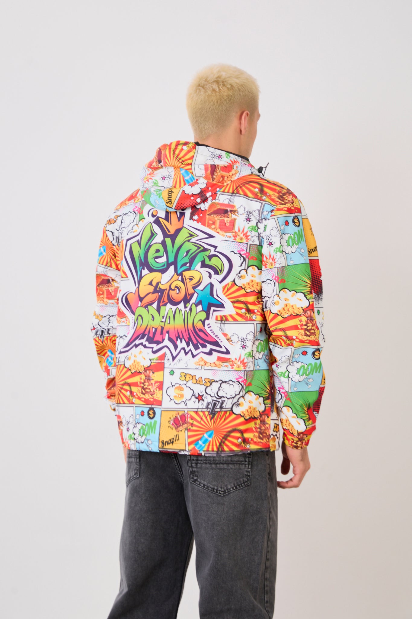 Unisex Graphic Pop Art Rain Jacket-R-2135