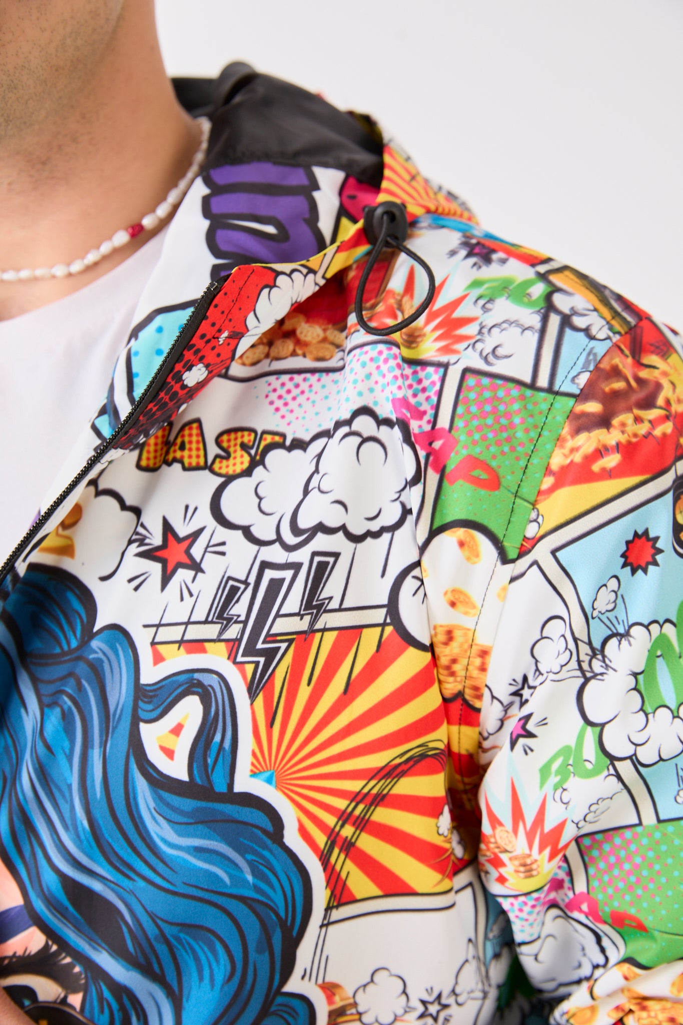 Unisex Graphic Pop Art Rain Jacket-R-2135