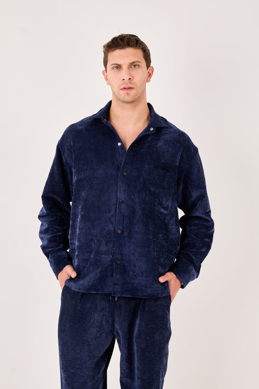 Men’s Corduroy Shirt – Soft Ribbed Texture, Relaxed Fit X-0002
