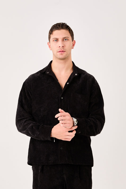 Men’s Corduroy Shirt – Soft Ribbed Texture, Relaxed Fit X-0002