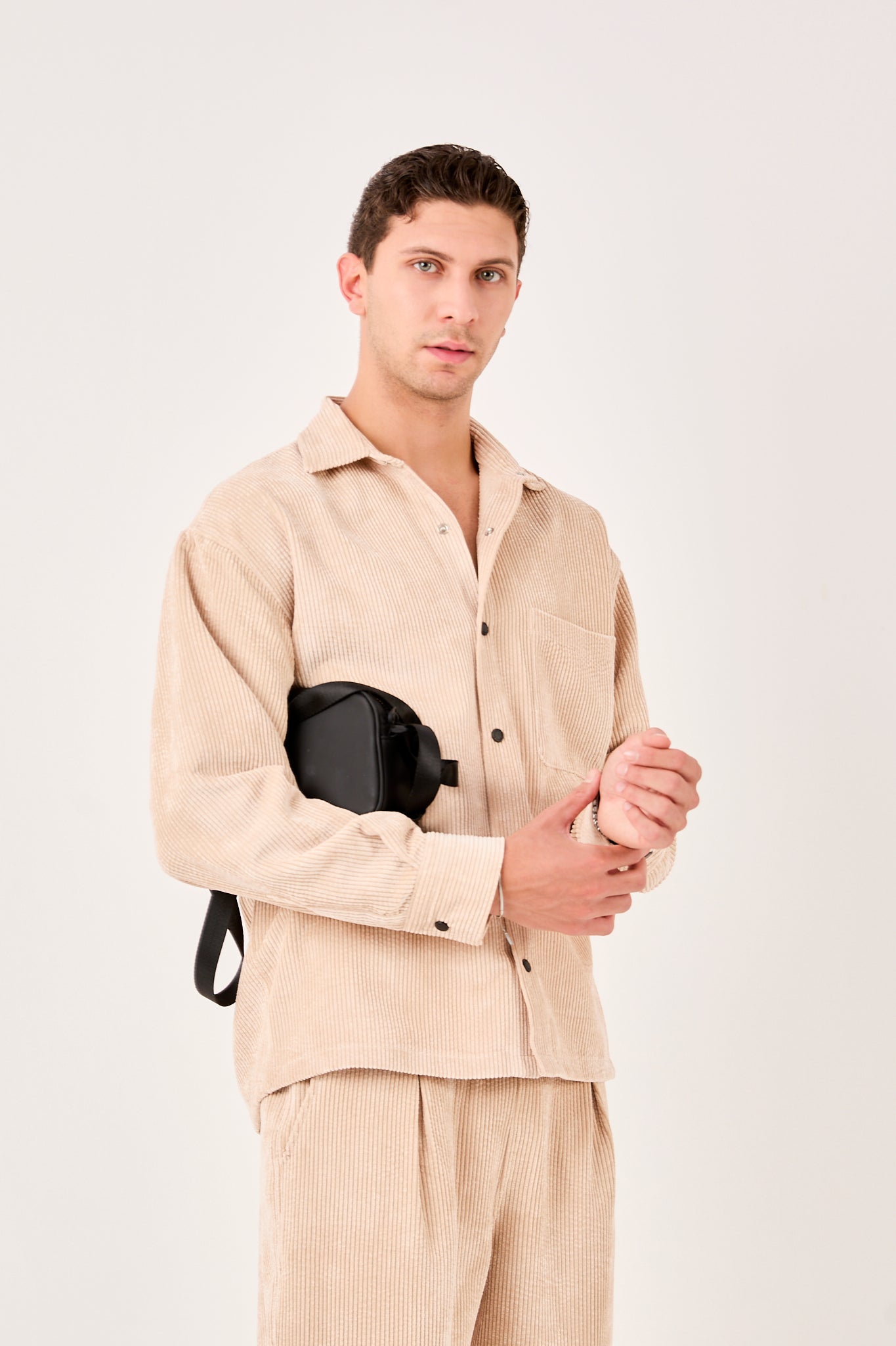 Men’s Corduroy Shirt – Soft Ribbed Texture, Relaxed Fit X-0002