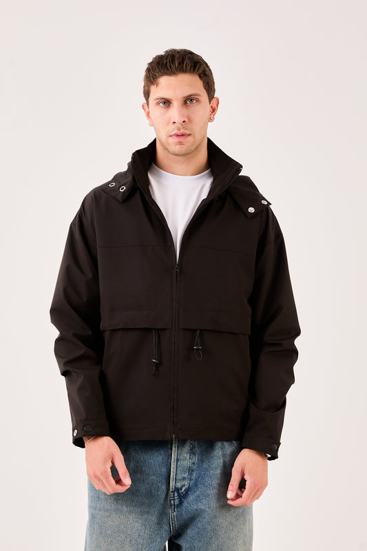 Men's Hooded Rain Jacket – Lightweight Windbreaker Coat – X-2010