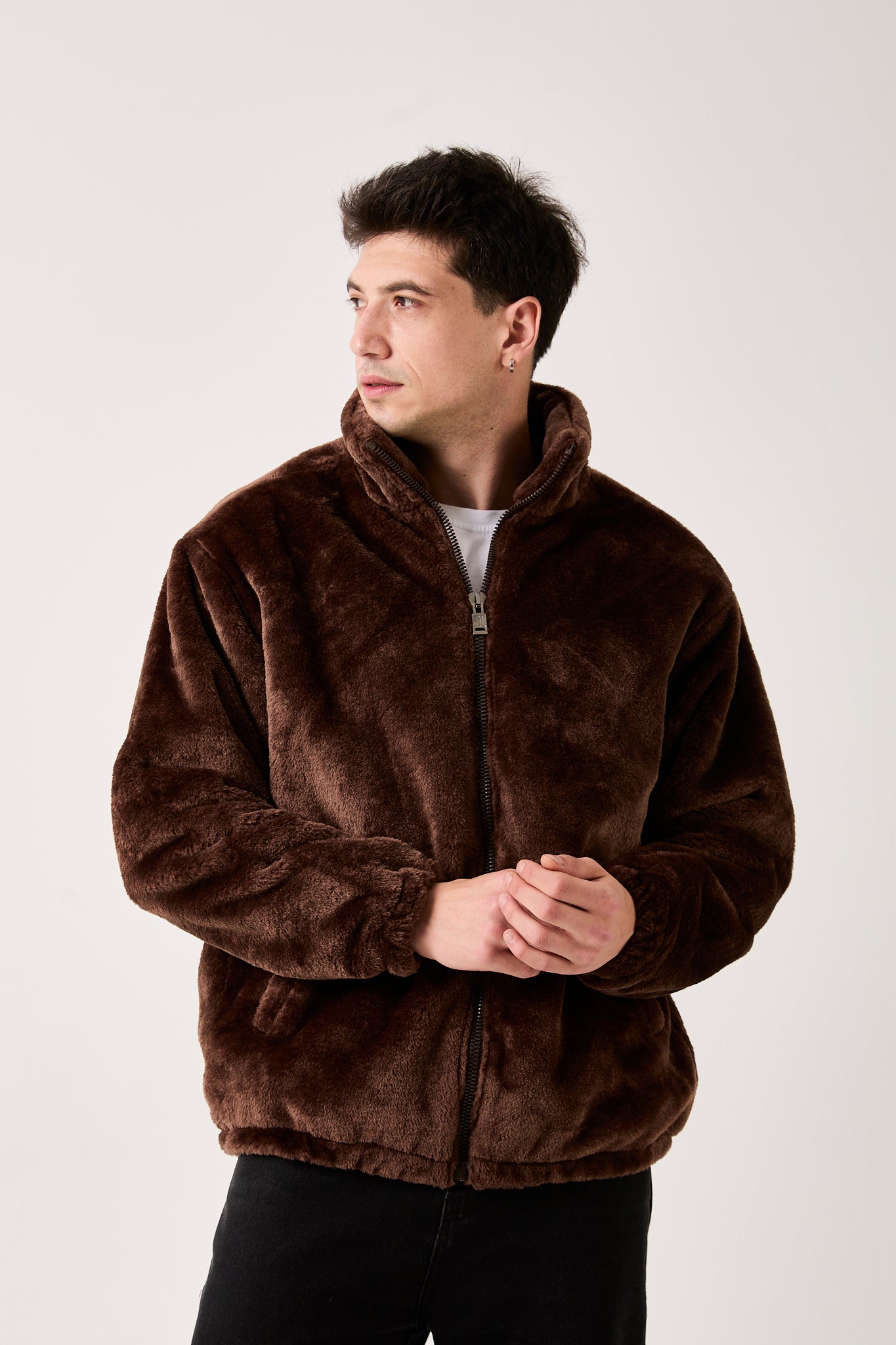 Plush Zip-Up Jacket X-5811