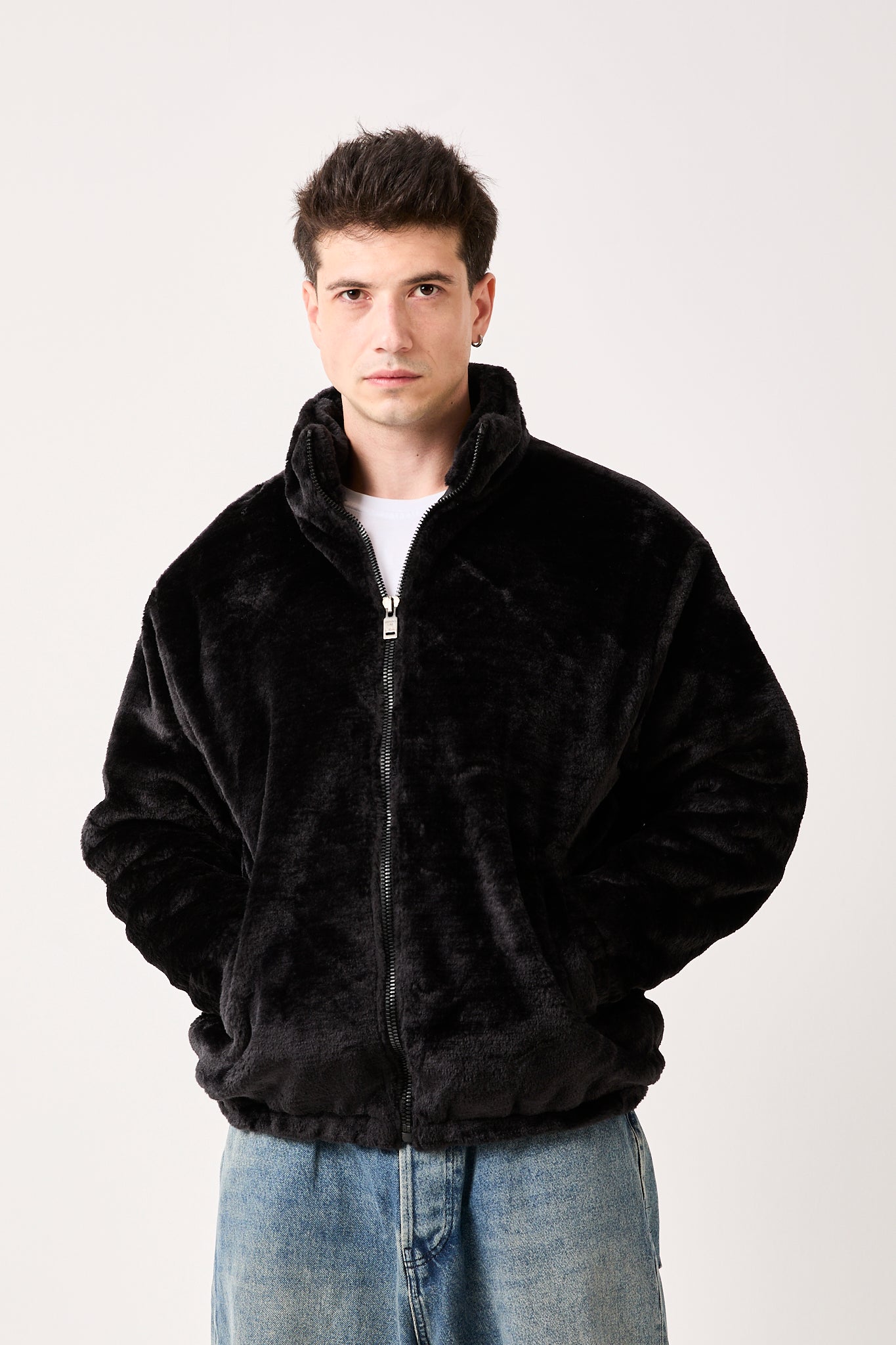 Plush Zip-Up Jacket X-5811