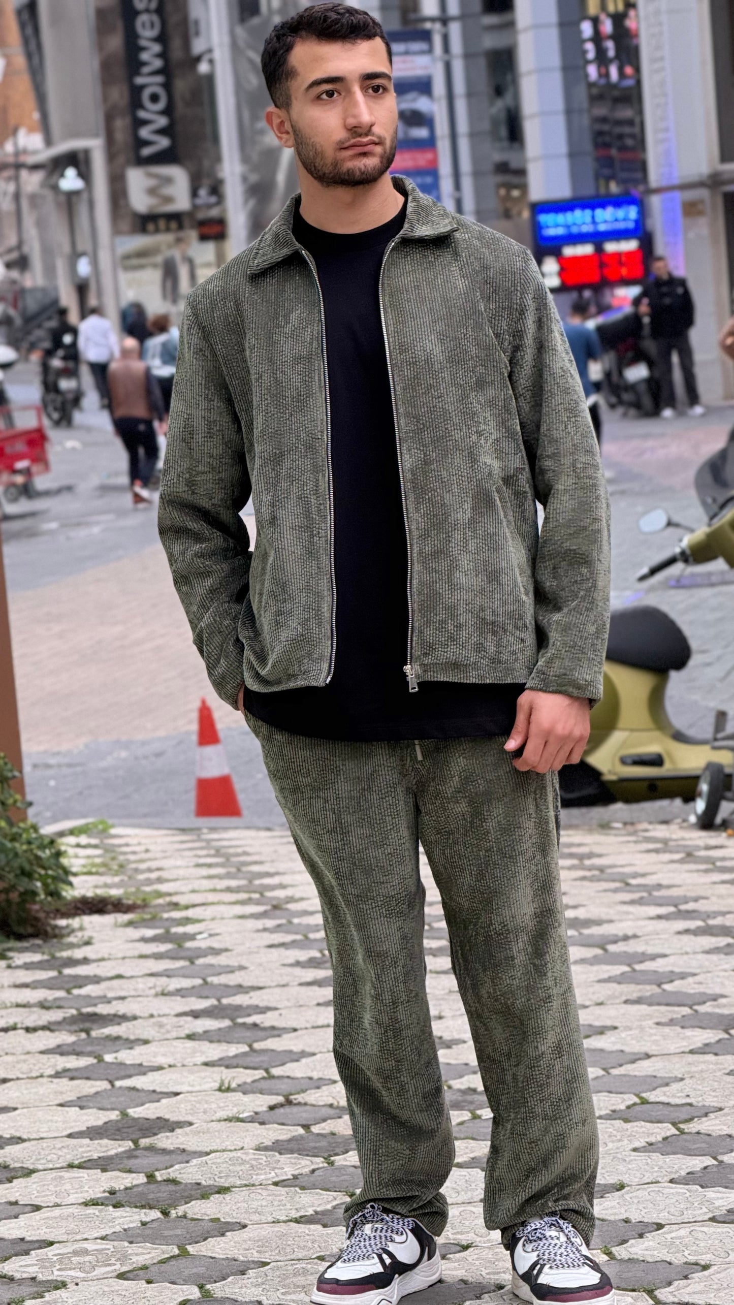 Unisex Velour Tracksuit – Zip Jacket & Trousers Set – X-3002