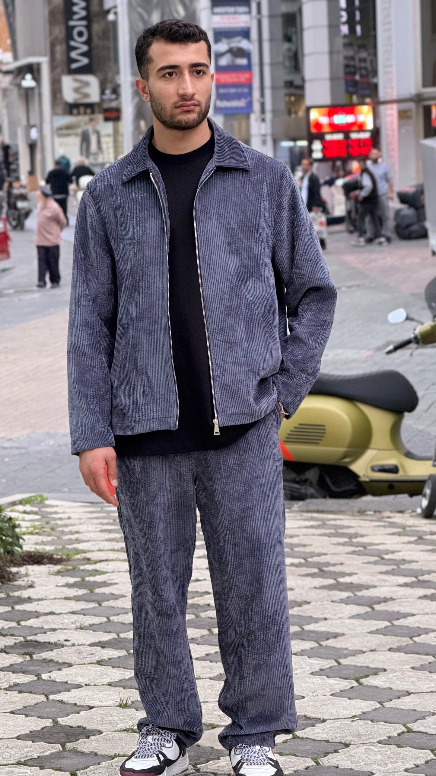 Unisex Velour Tracksuit – Zip Jacket & Trousers Set – X-3002