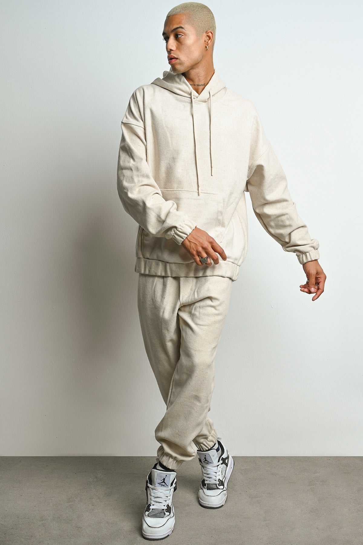 Unisex Hooded Tracksuit Set with Kangaroo Pocket – |R-5673-4283|
