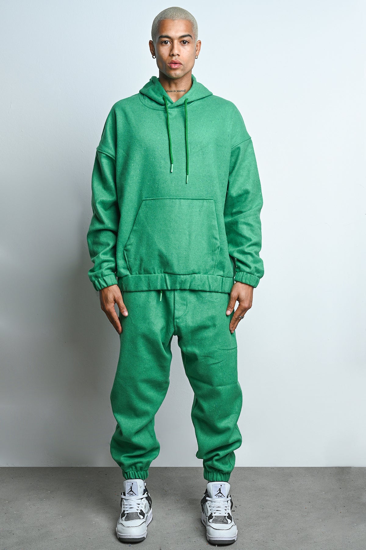 Unisex Hooded Tracksuit Set with Kangaroo Pocket – |R-5673-4283|