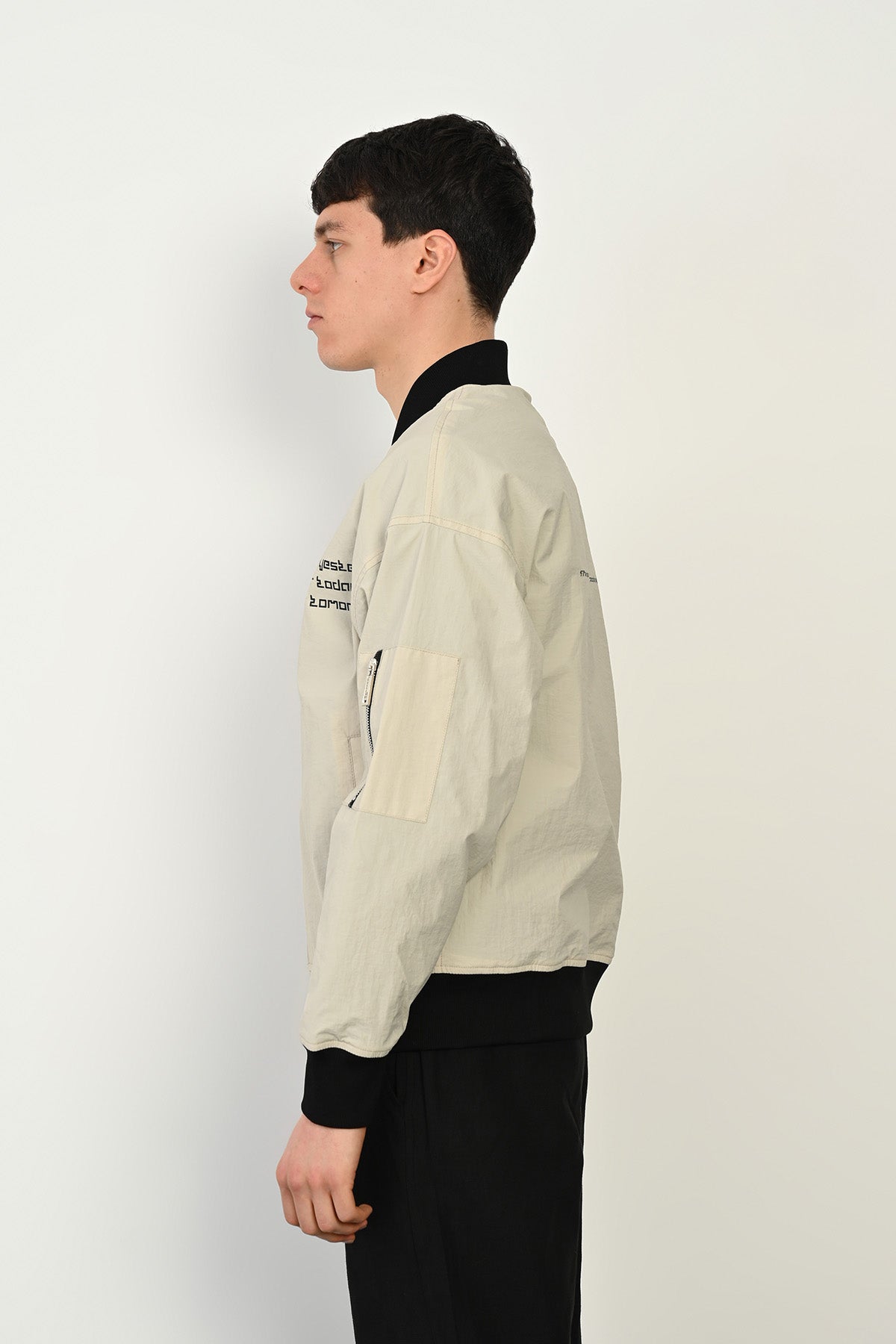 ROCQERX Lined Parachute Jacket with Zipper Sleeve Detail