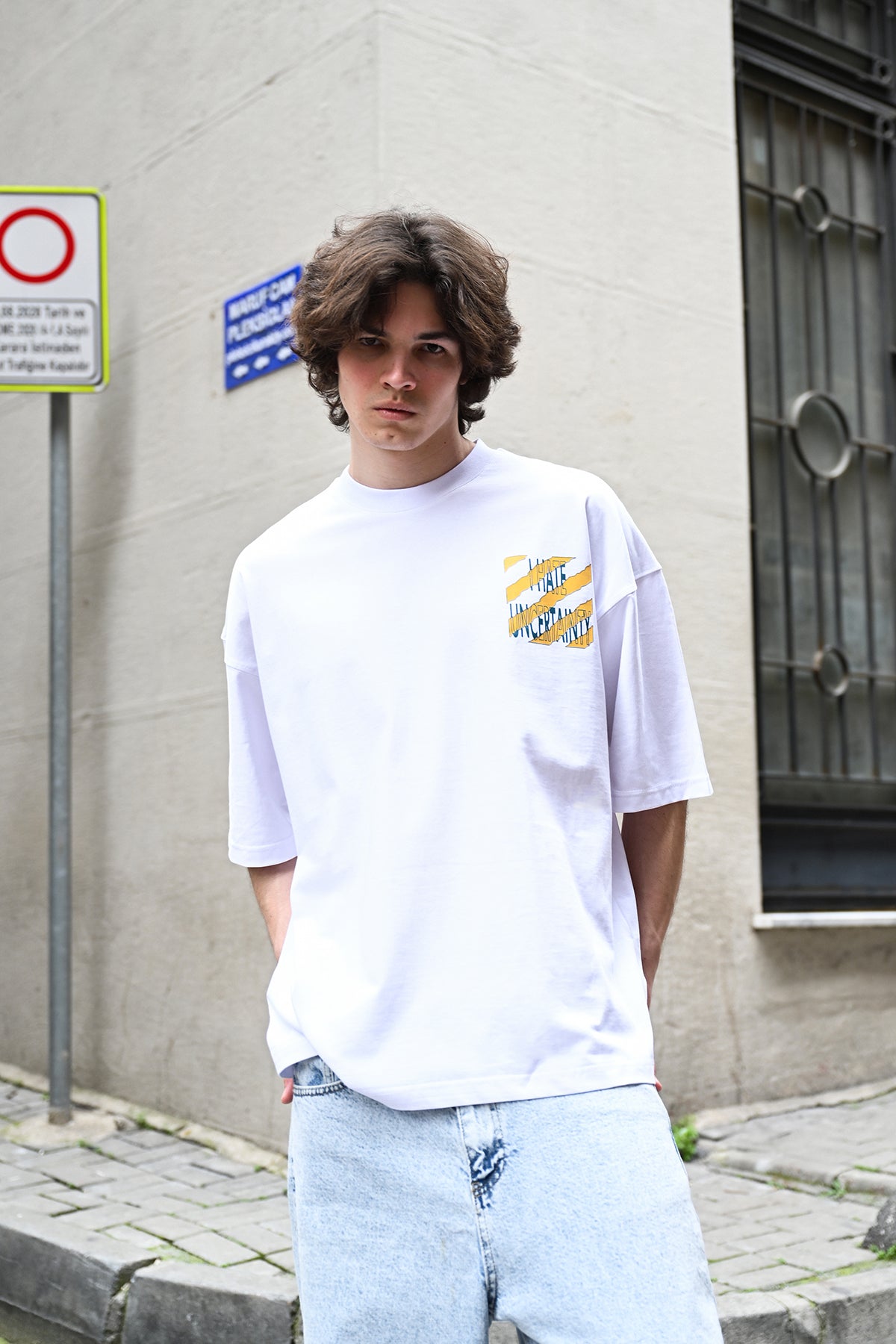 I Hate Uncertainty Printed Oversized T-Shirt R-5789