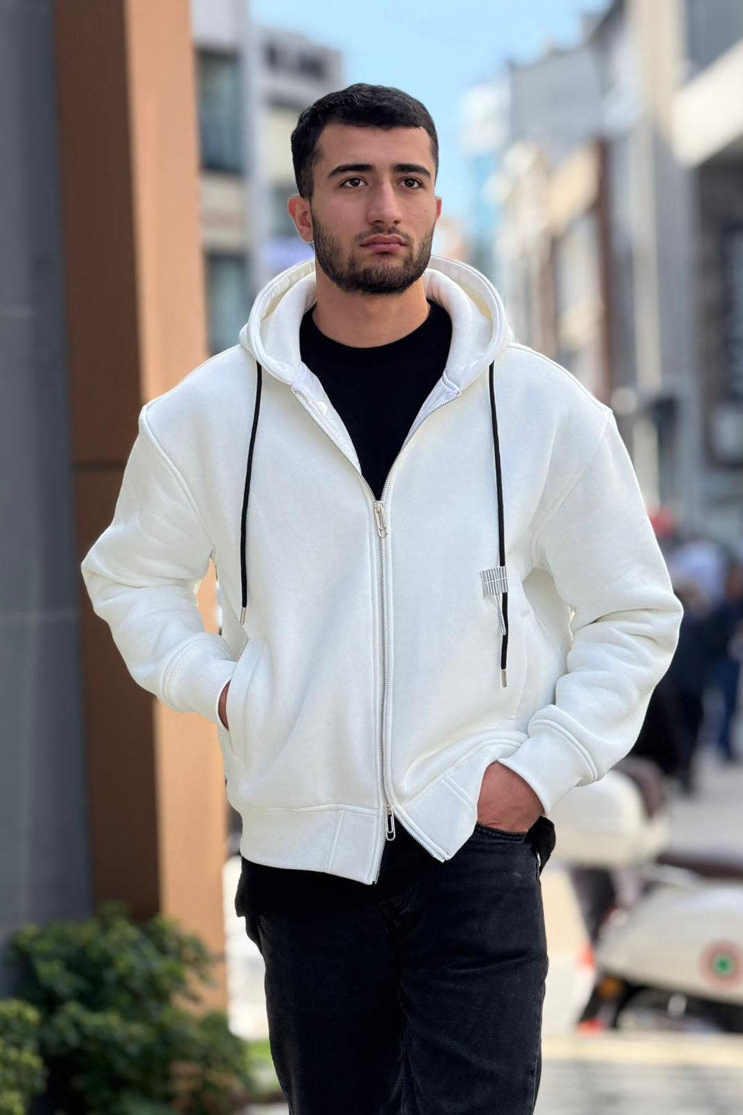 Unisex Heavyweight Zip-Up Hoodie – Oversized Streetwear Full Zip Hoodie X-4004