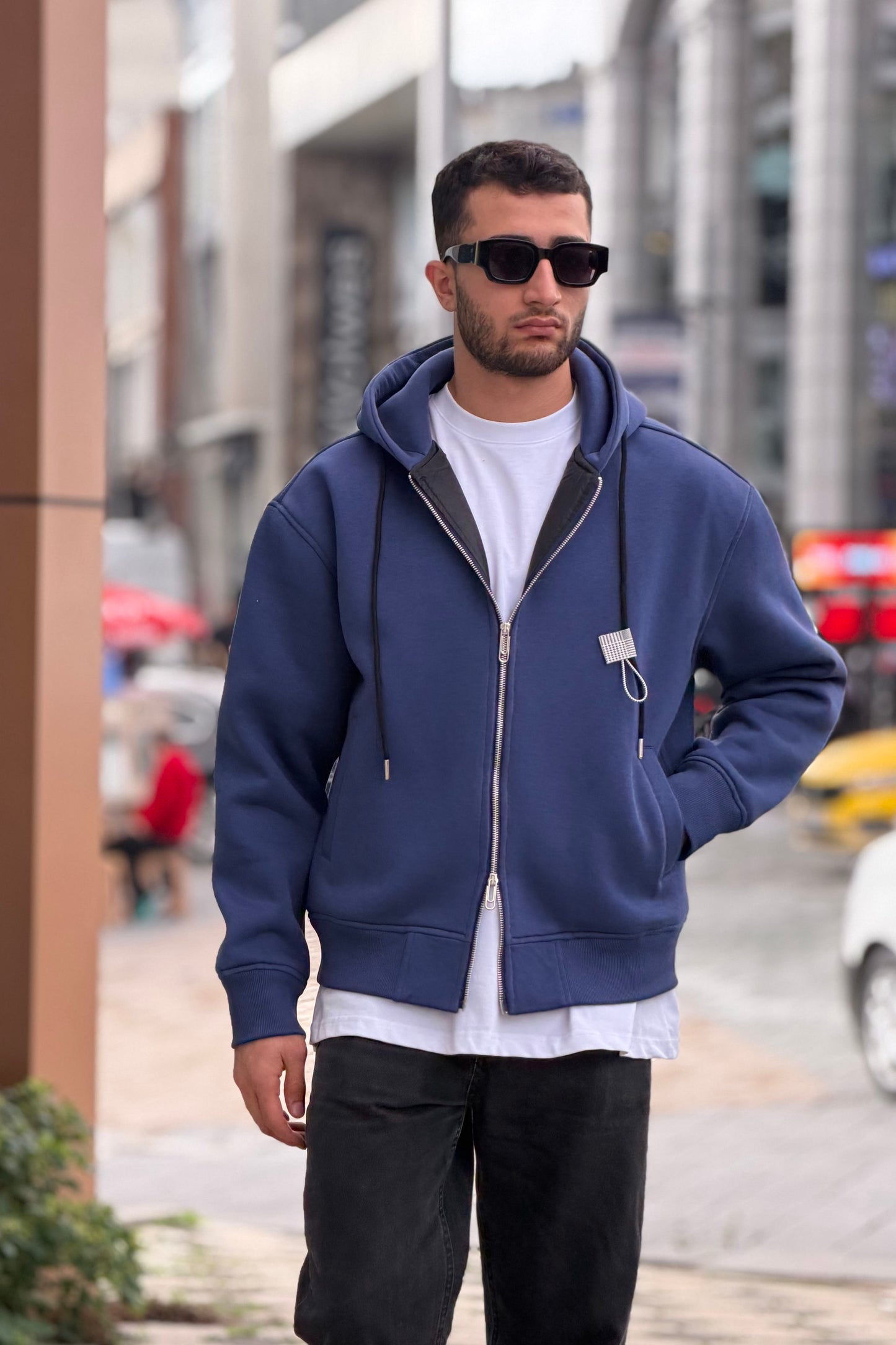 Unisex Heavyweight Zip-Up Hoodie – Oversized Streetwear Full Zip Hoodie X-4004