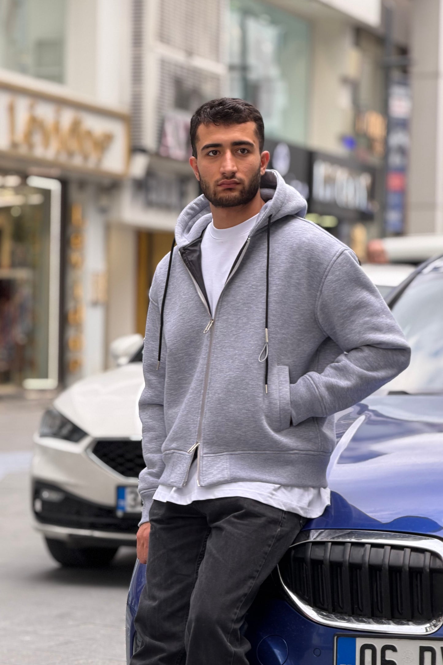 Unisex Heavyweight Zip-Up Hoodie – Oversized Streetwear Full Zip Hoodie X-4004