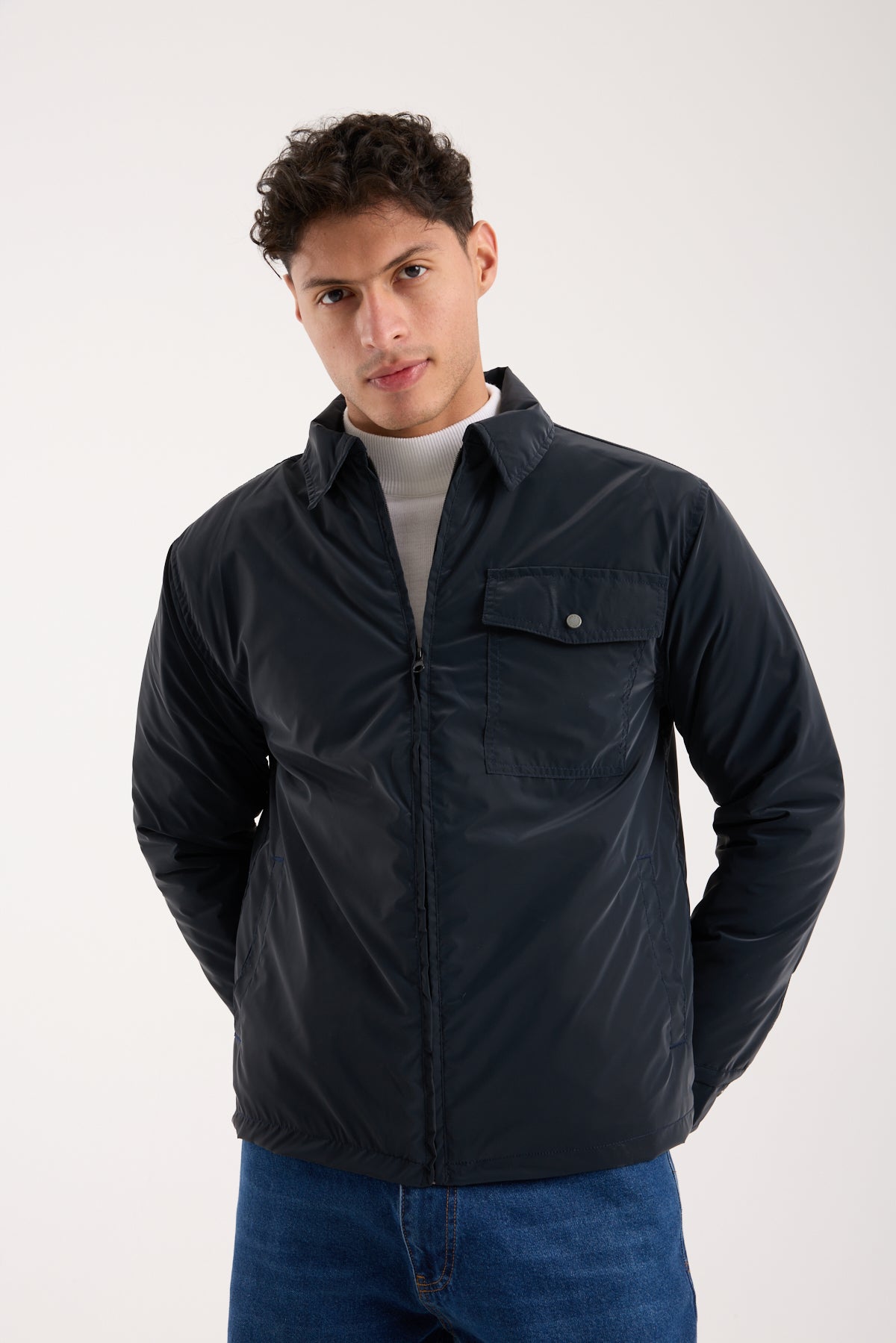 Men’s Zip-Up Quilted Coat – Lightweight Smart Casual Outerwear X-2020