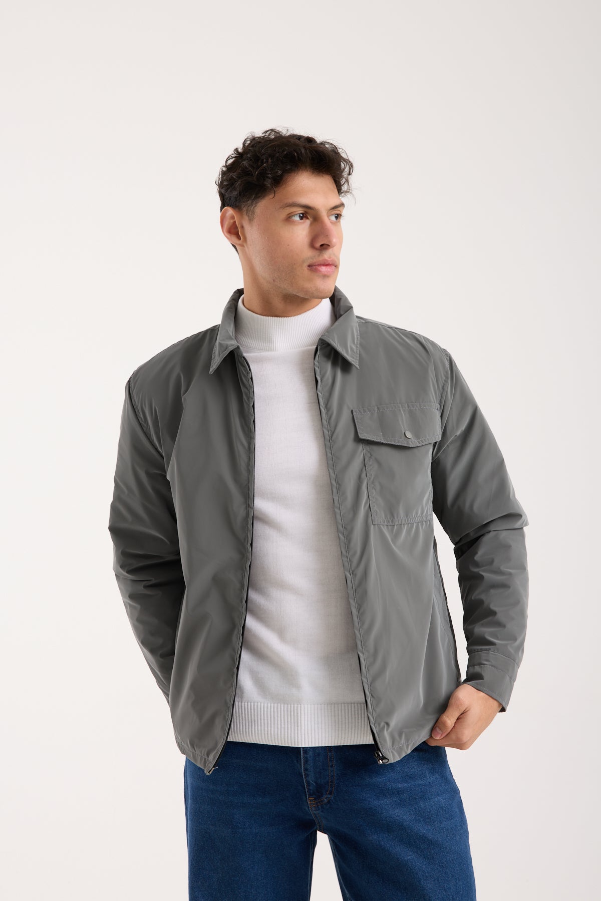 Men’s Zip-Up Quilted Coat – Lightweight Smart Casual Outerwear X-2020