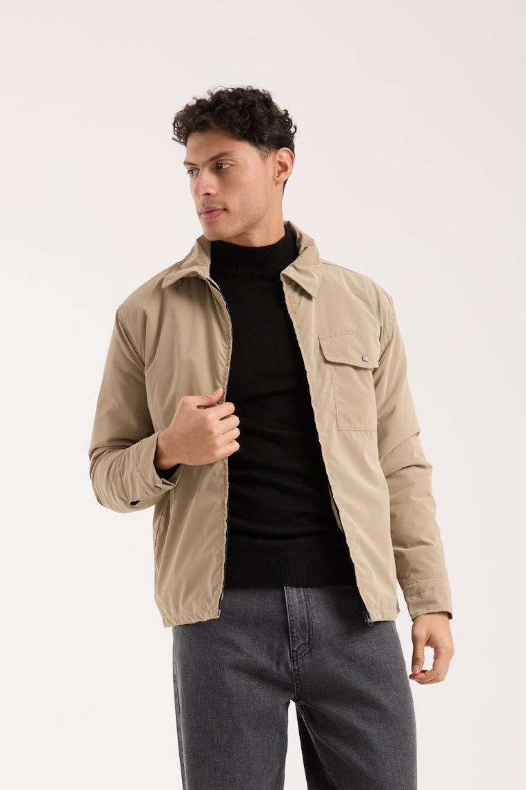 Men’s Zip-Up Quilted Coat – Lightweight Smart Casual Outerwear X-2020