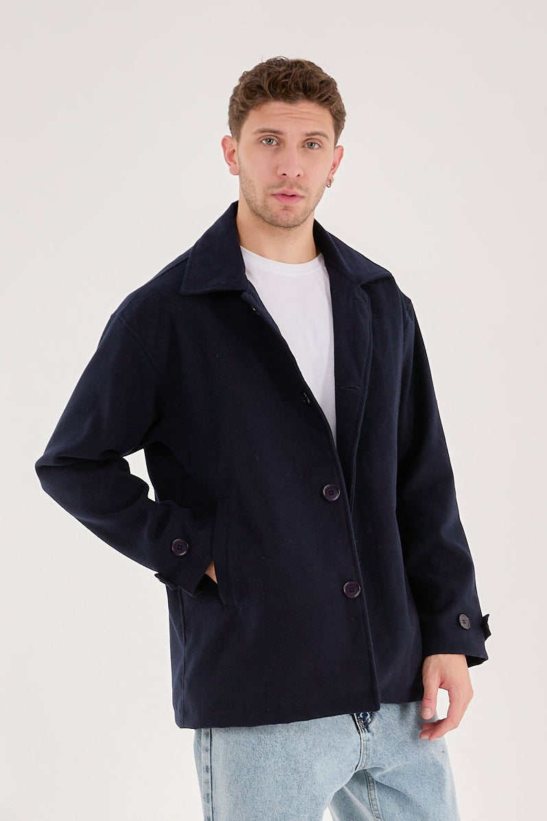 Men’s Wool Look Shirt Jacket-X-2027