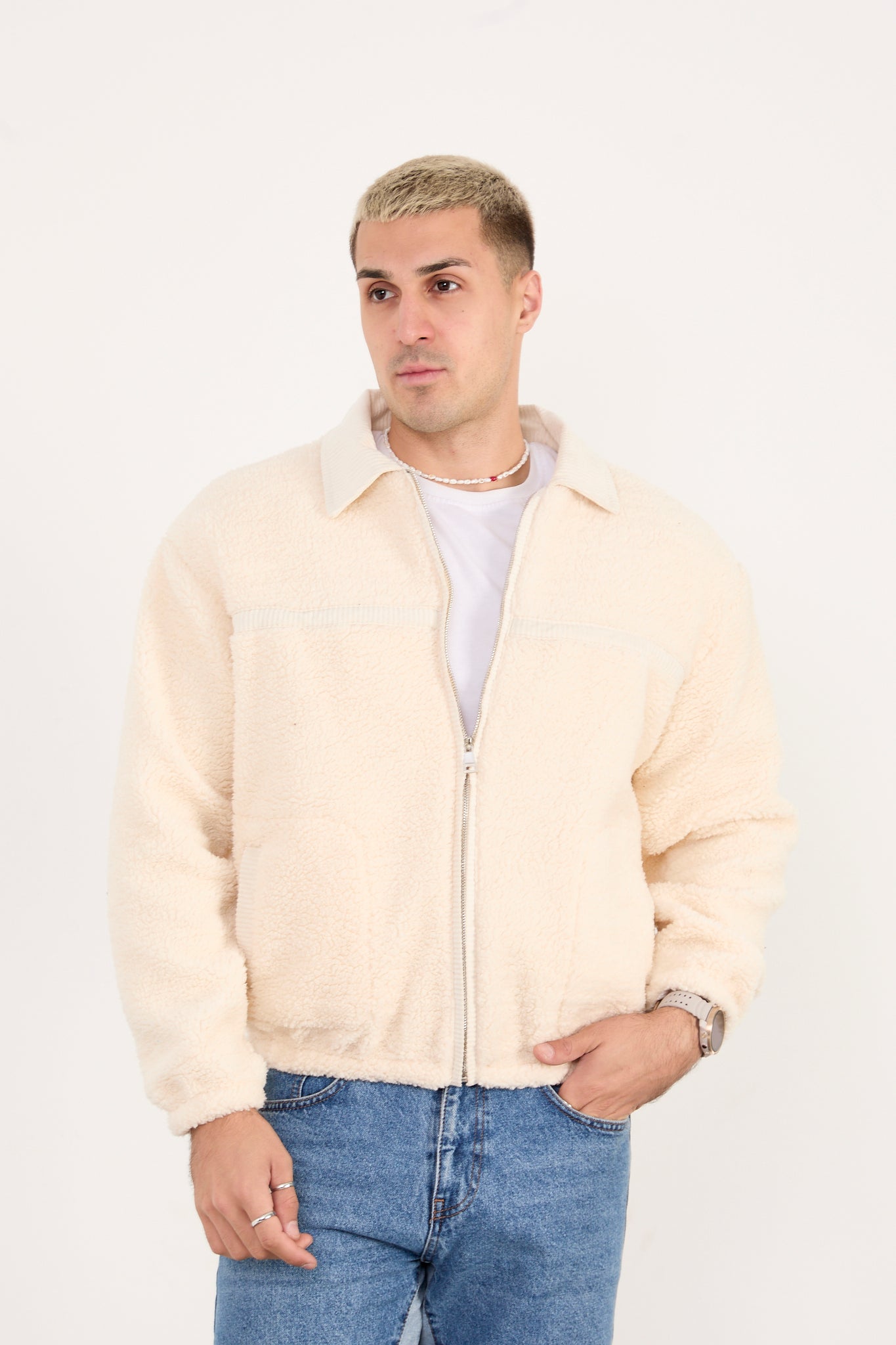 Men’s Fleece Zip Jacket – Soft & Warm Casual Wear-X-2042