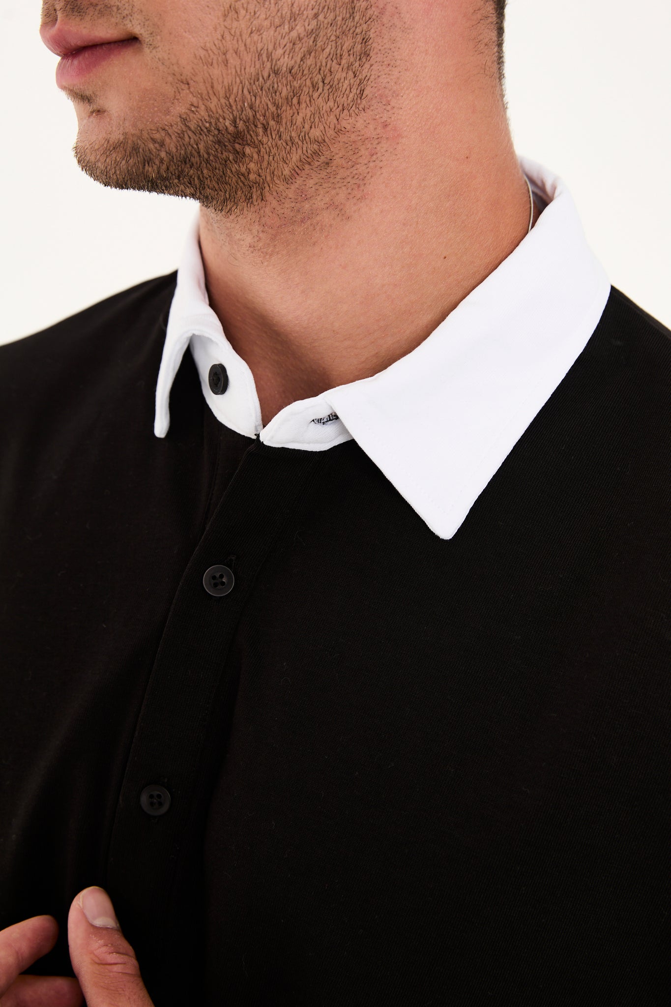 Embroidered Half Placket T-Shirt R-5858