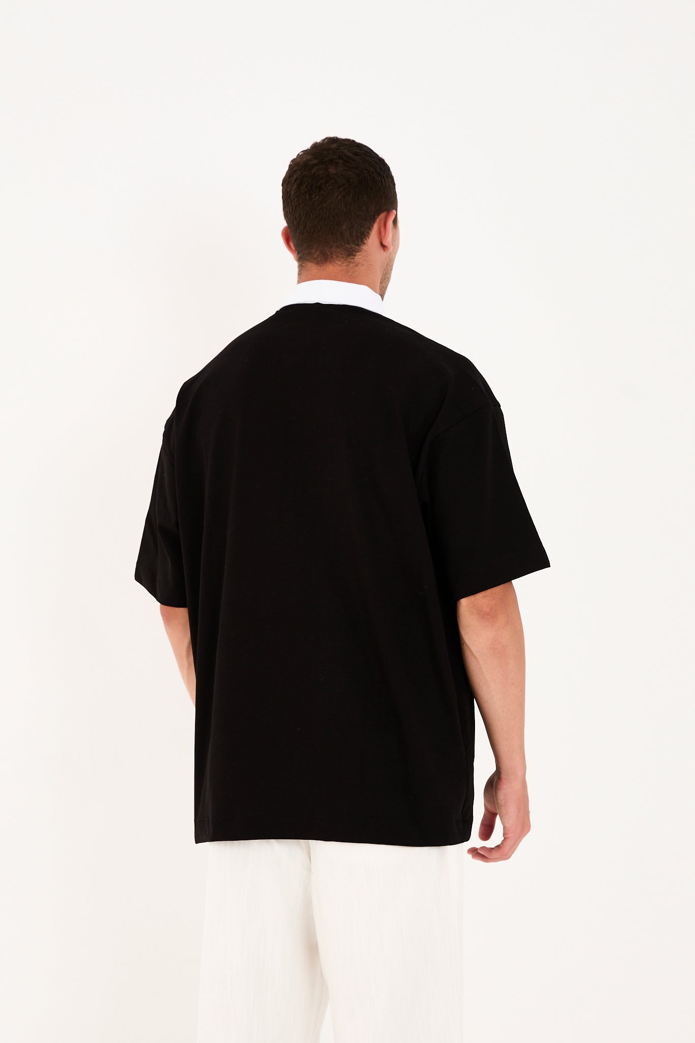 Embroidered Half Placket T-Shirt R-5858