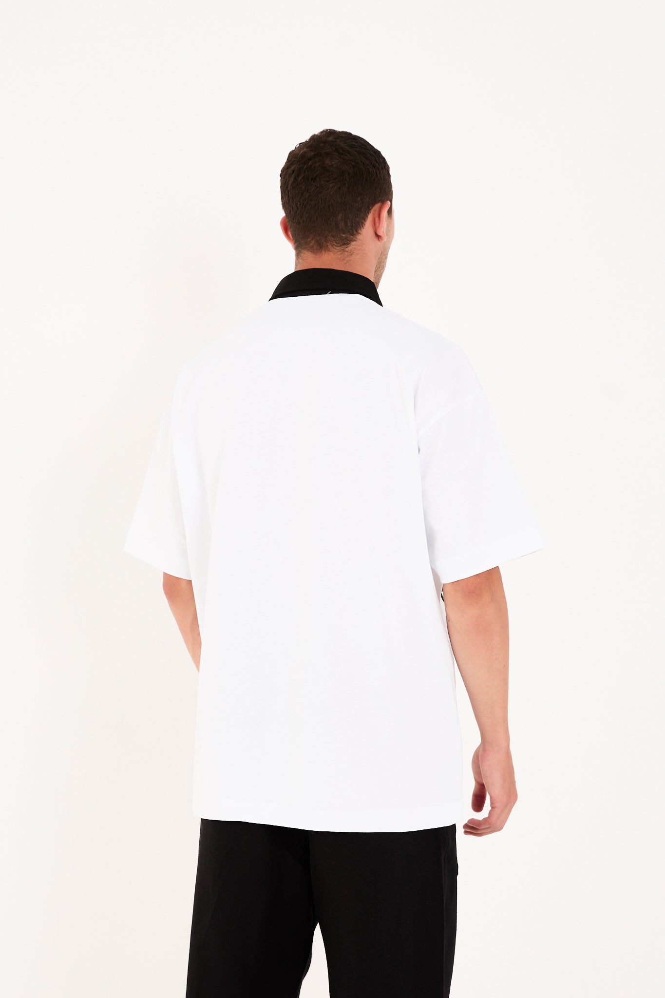 Embroidered Half Placket T-Shirt R-5858