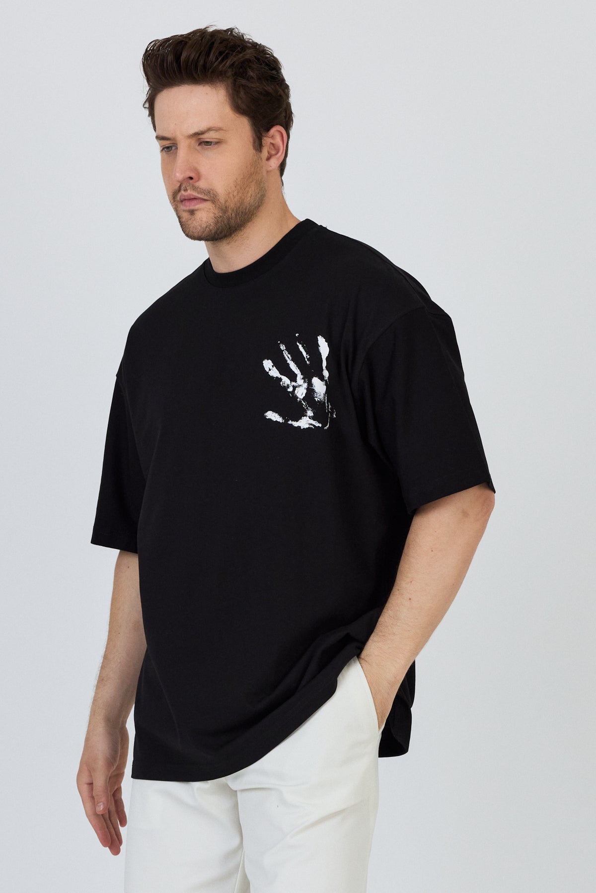 Front & Back Print Detail T-Shirt R-5863