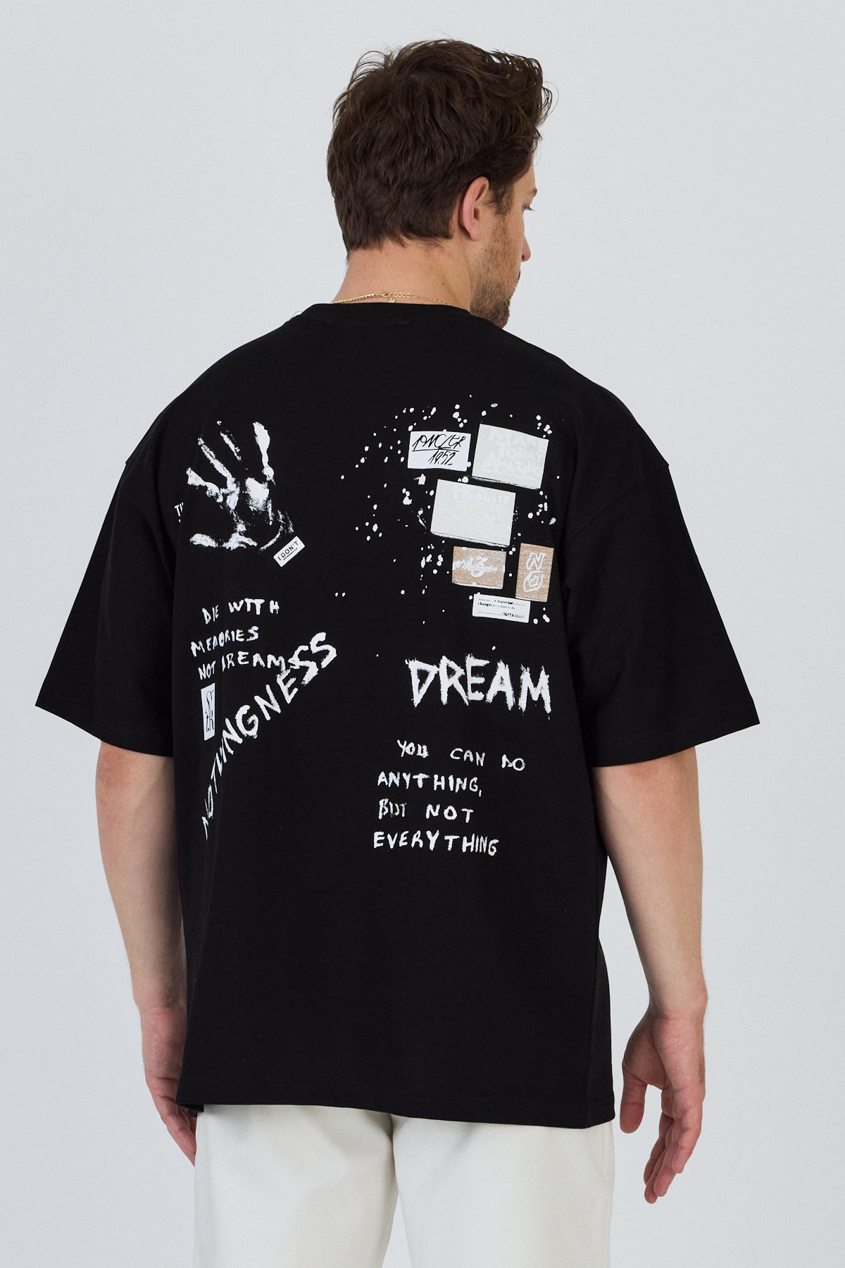 Front & Back Print Detail T-Shirt R-5863