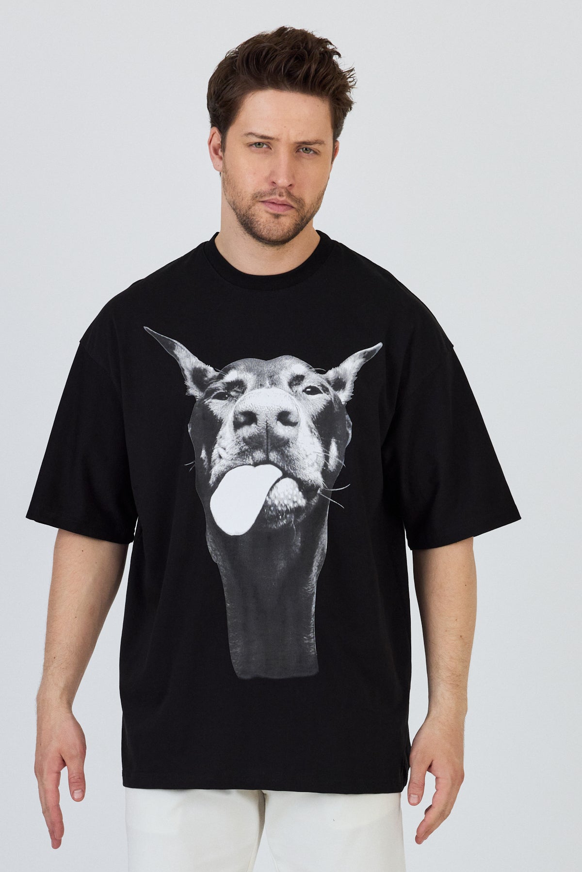 Dog Print Suprem T-Shirt R-5861