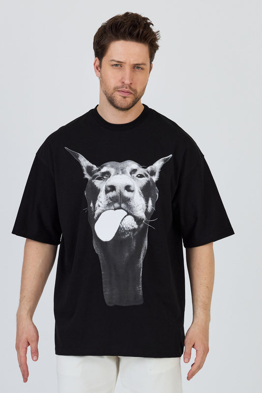 Dog Print Suprem T-Shirt R-5861