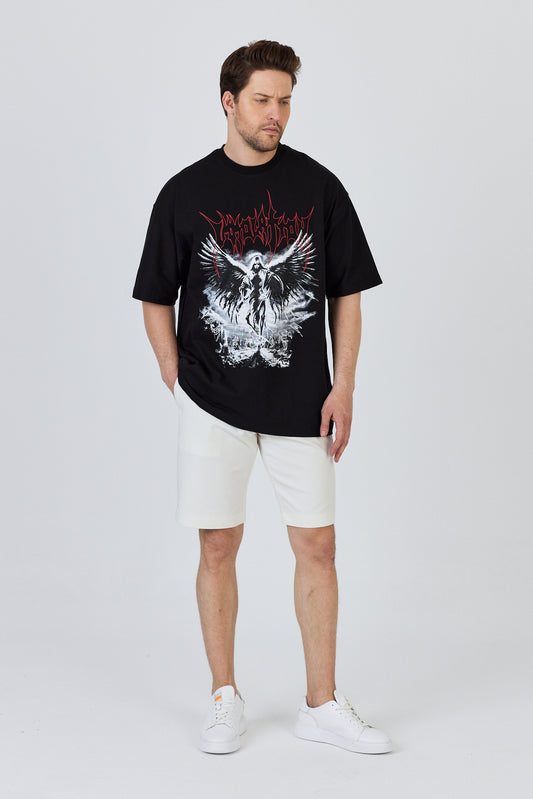 Front Print Cotton T-Shirt R-5859