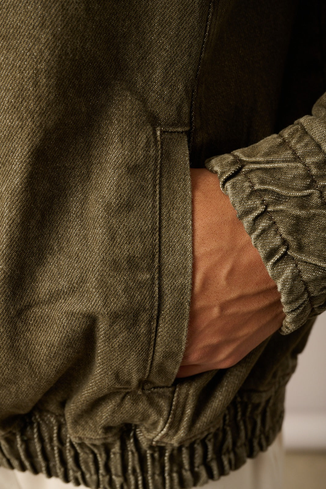 Half-Zip Denim Sweatshirt R-2454