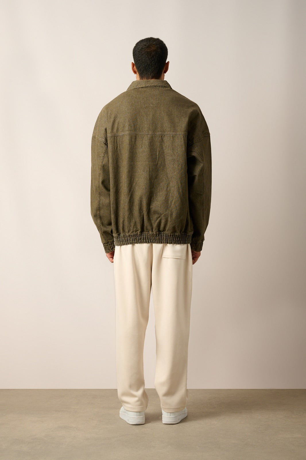 Half-Zip Denim Sweatshirt R-2454