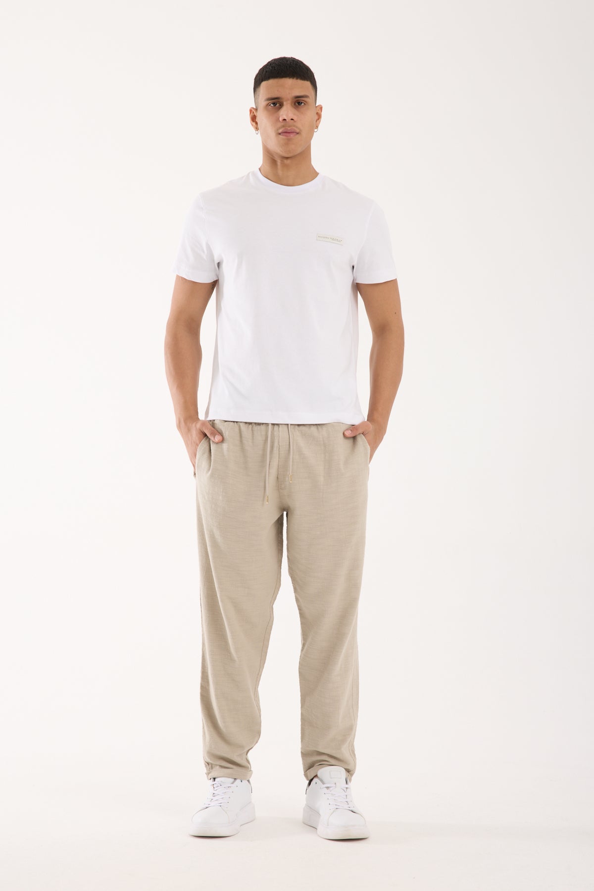 Double Cuff Linen Pants – 100% Cotton Linen R-4222