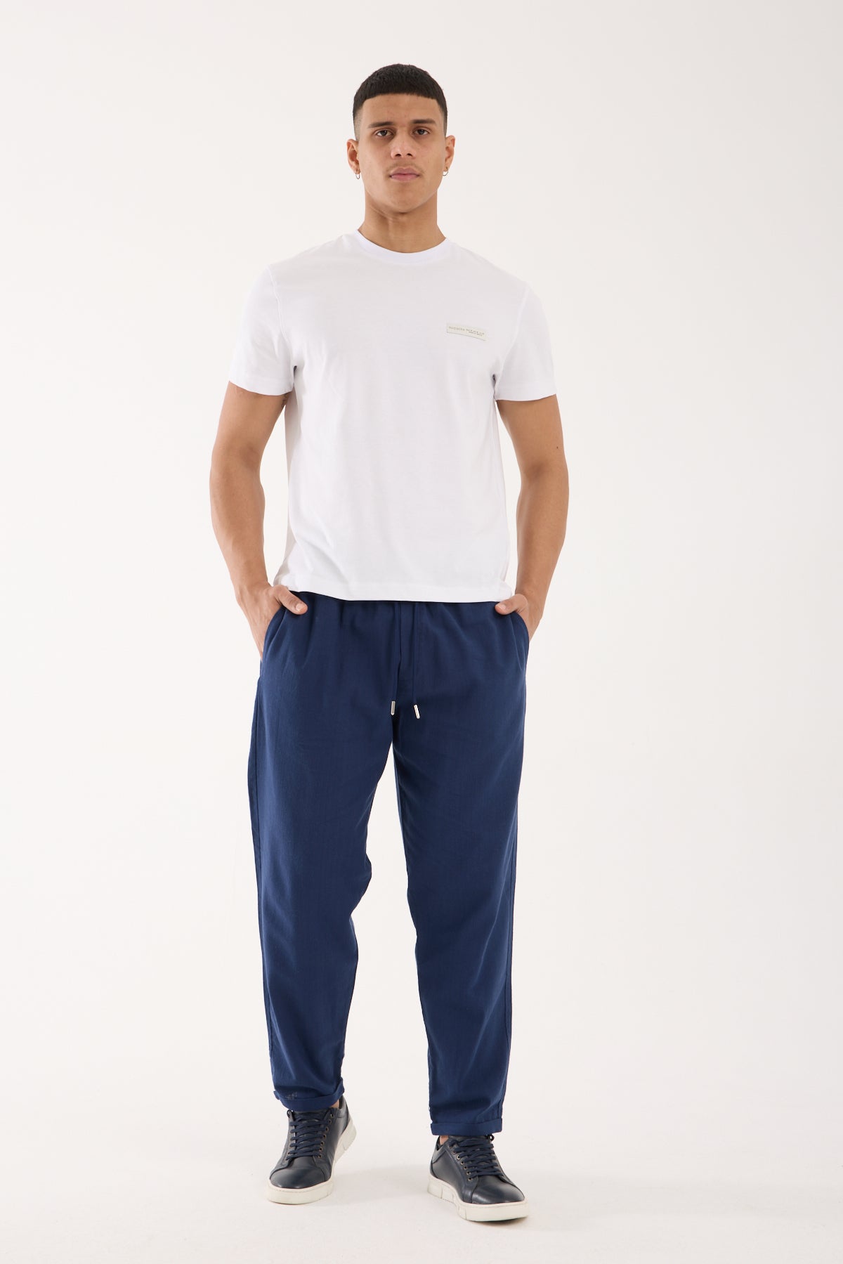 Double Cuff Linen Pants – 100% Cotton Linen R-4222