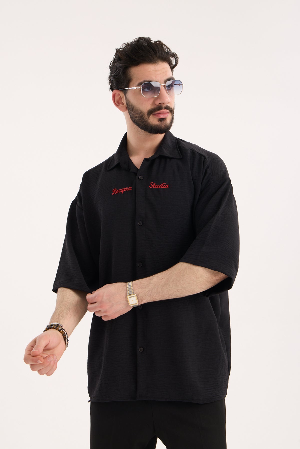 Oversized Aerobin Shirt with Embroidery X-0018
