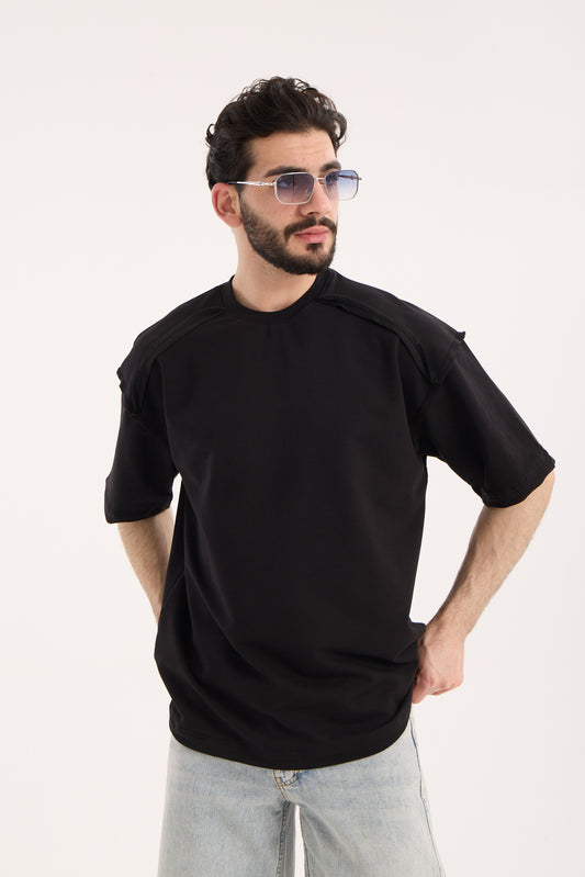 Paneled T-Shirt with Contrast Stitching – X-4012