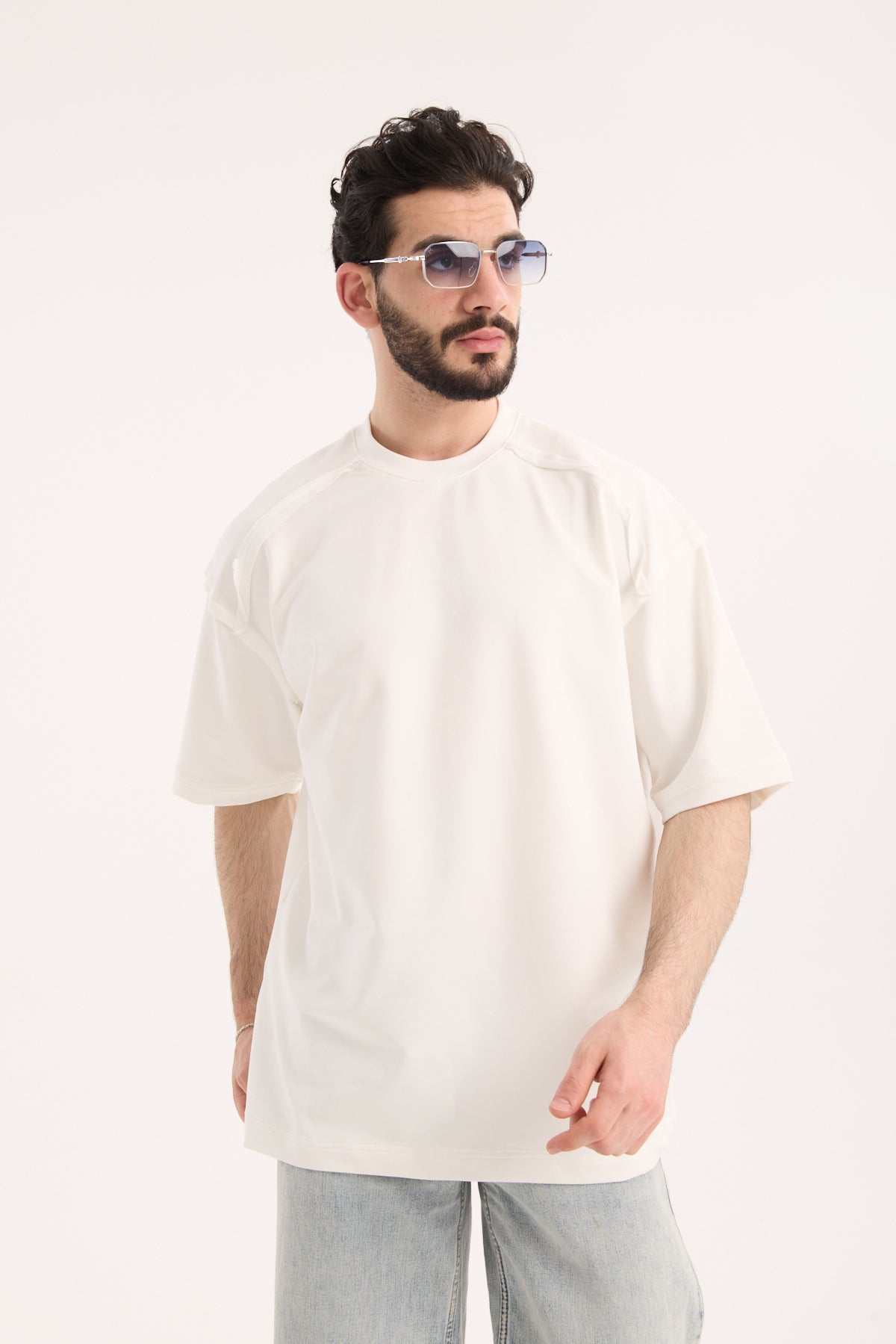 Paneled T-Shirt with Contrast Stitching – X-4012